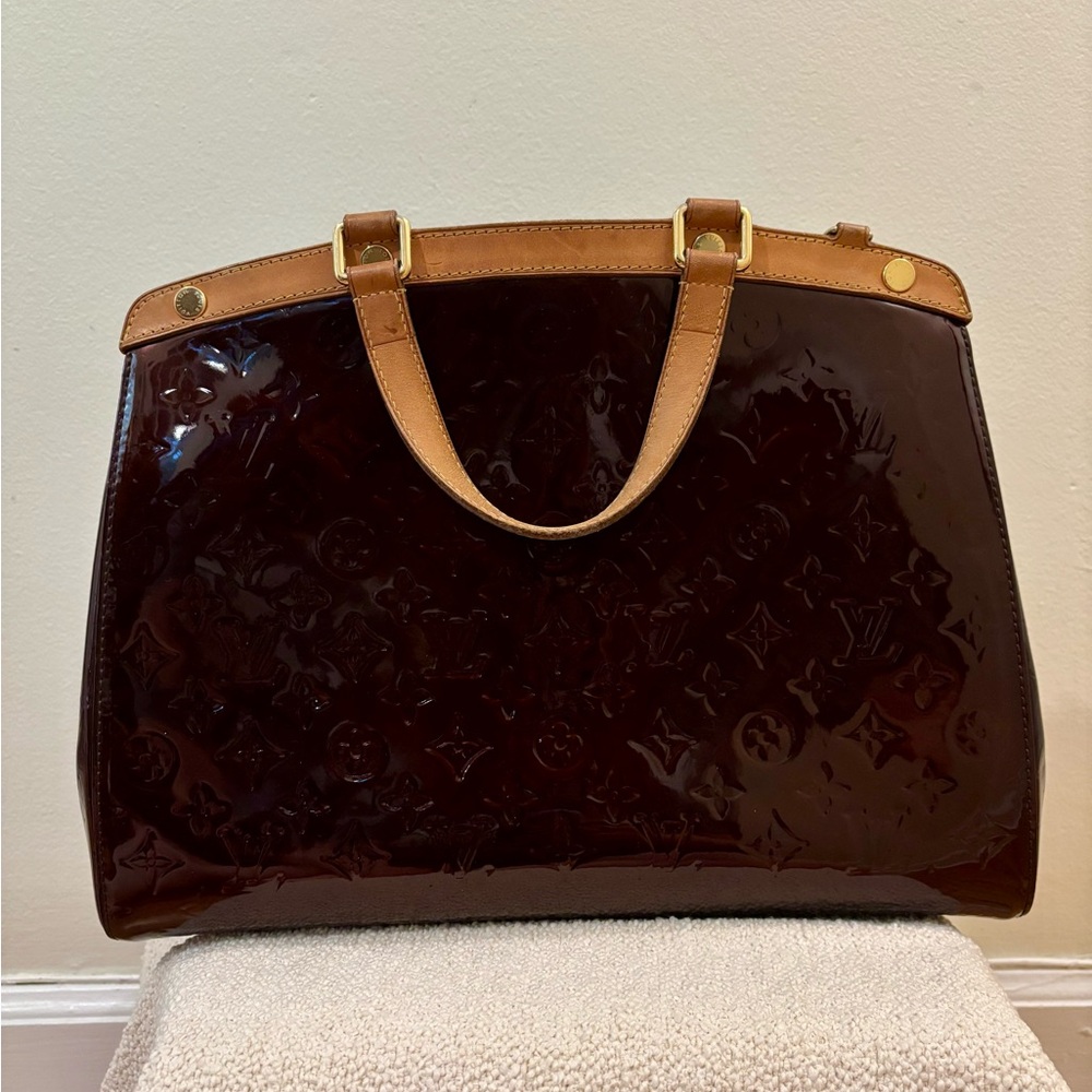 🛑SOLD🛑 Louis Vuitton Monogram Vernis GM Tote Bag Amarante - Picture 3 of 14